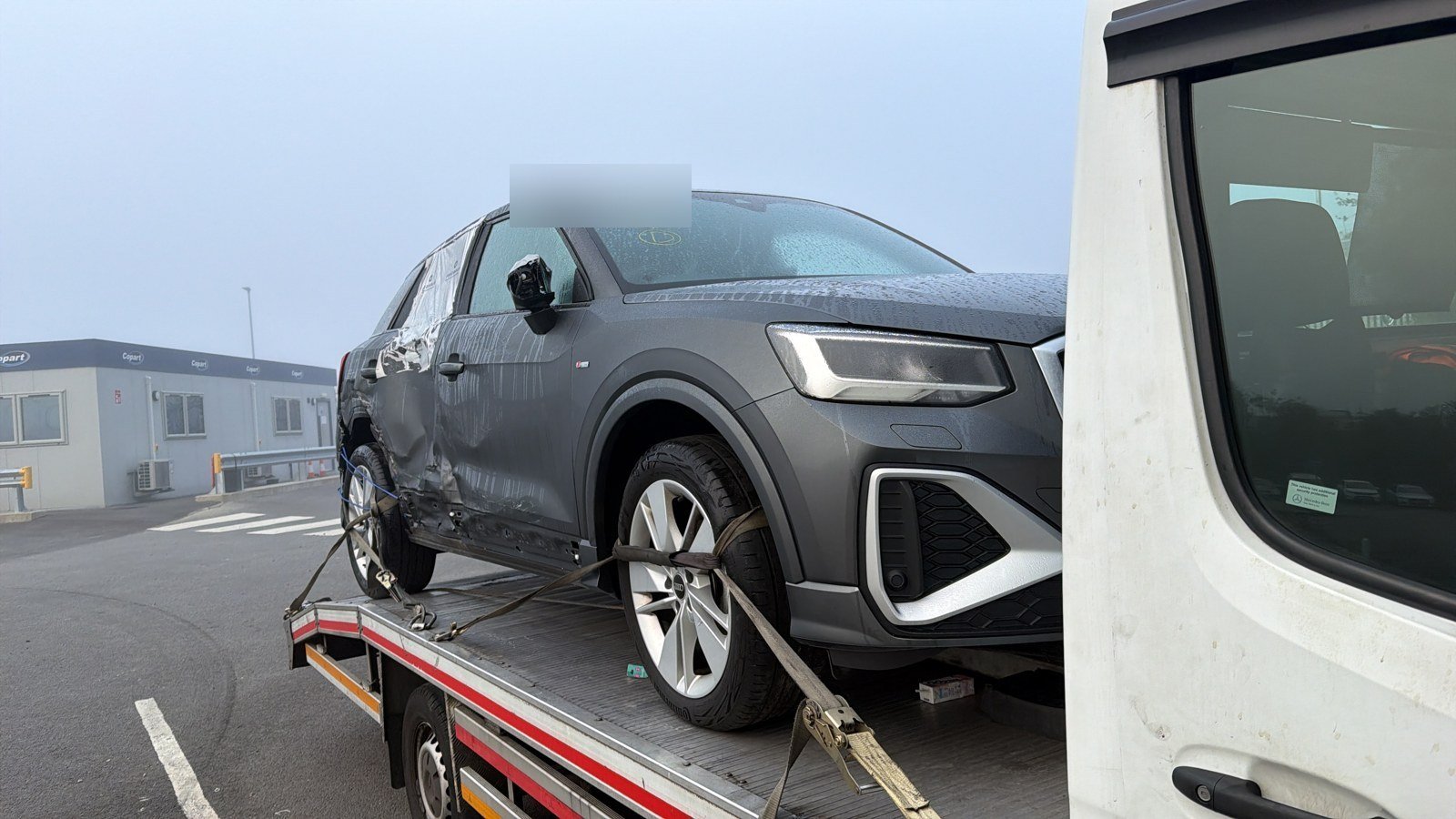 Audi Q2 accident recovery on a Recovery Car flatbed, South East London